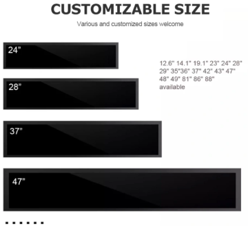 Shelf Displays Stretched - Ultra-Wide LCD 12.6–88"